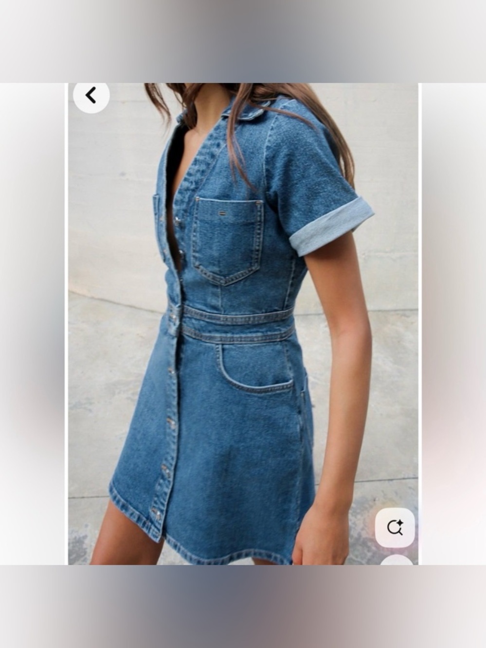 ZARA Denim Button Down Dress, New With Tags
